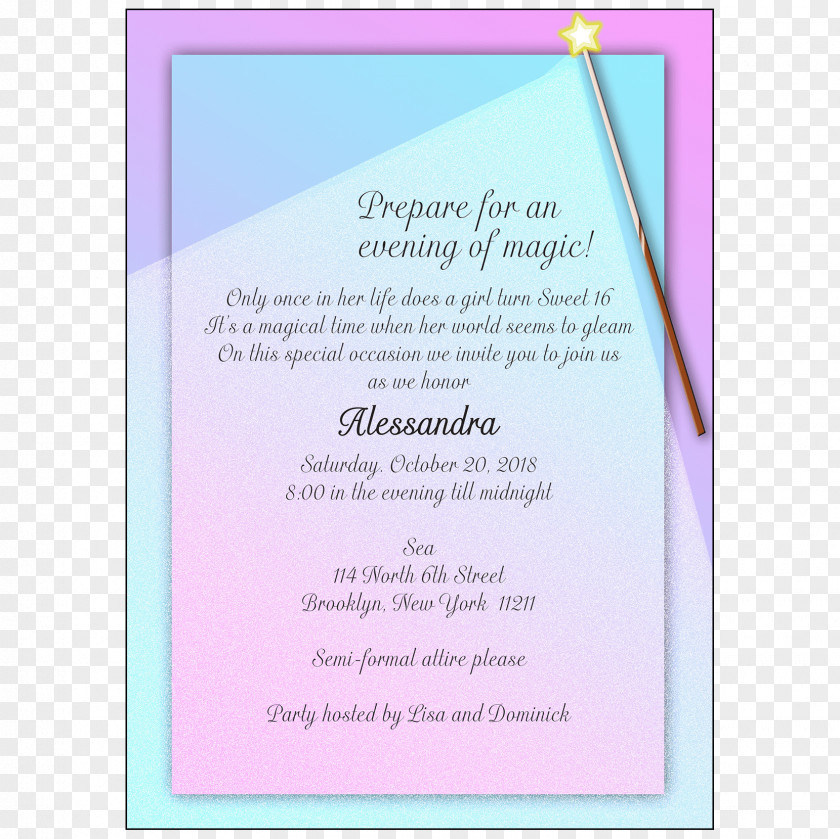 Sixteen Invitation Wedding Sweet Birthday Greeting & Note Cards PNG