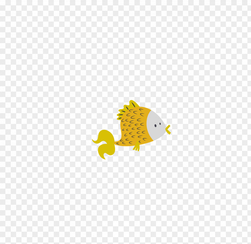 Cartoon Fish Yellow Animal Pattern PNG