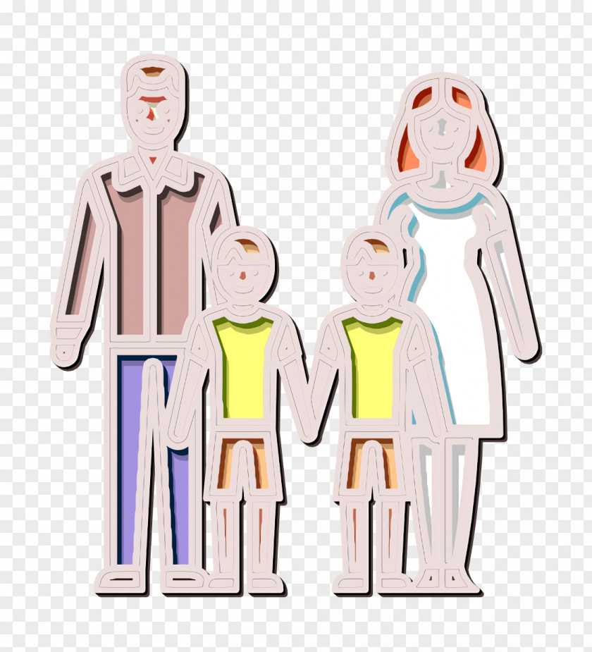 Linear Color Families Icon Mother Family PNG