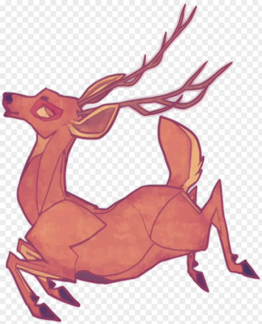 The Vector Runs Deer Reindeer Drawing Illustration PNG