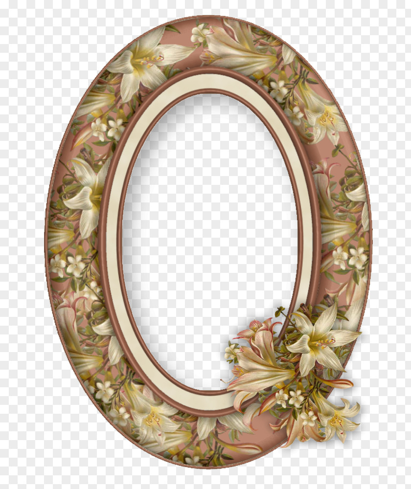 GOLD ROSE Picture Frames Oval PNG