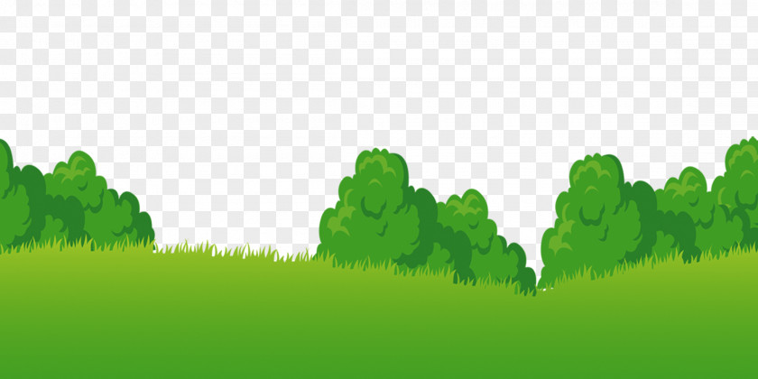 Green Plants Cartoon Meadow PNG