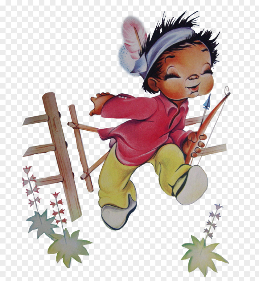 Little Indian Cartoon The Brave Clip Art PNG