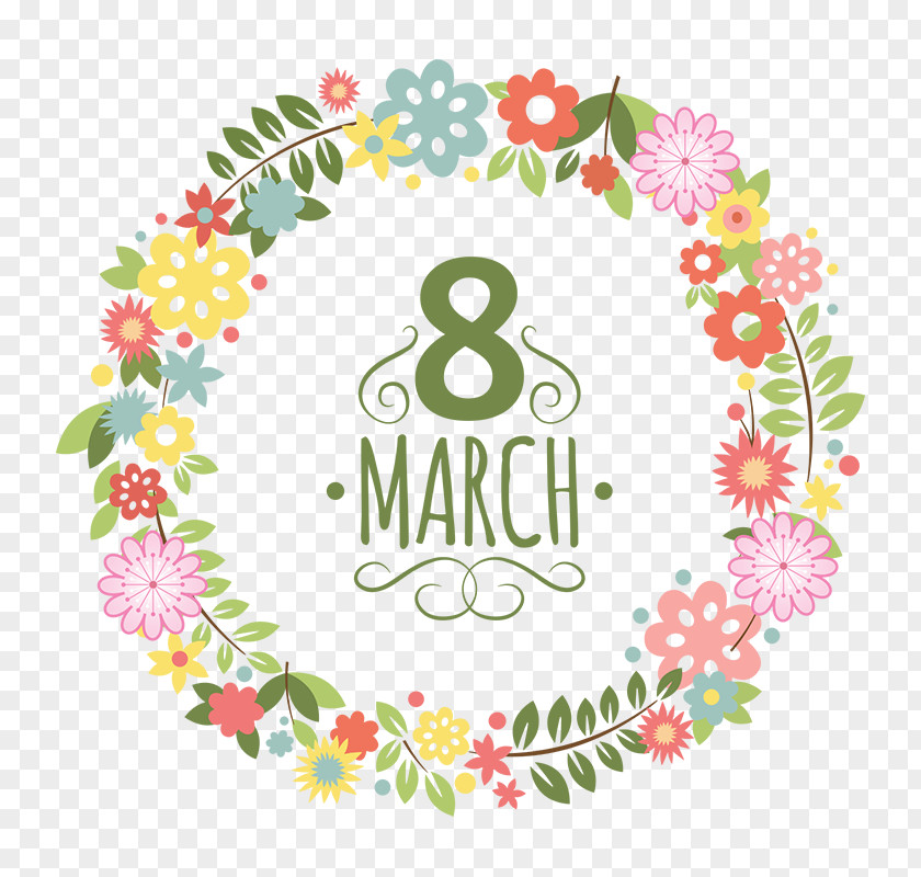 8 March Flowers Womens Day VECTOR International Woman Flower PNG