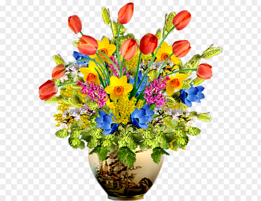 Pot Of Tulips Flowerpot Tulip Vase PNG