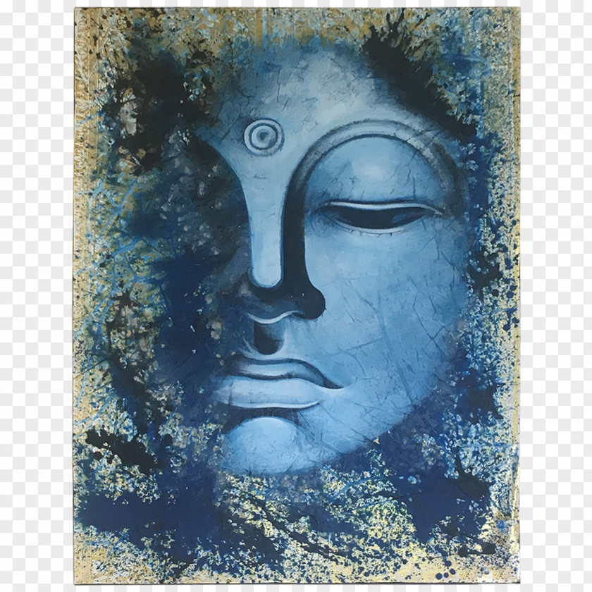 Budda Acrylic Paint Modern Art Portrait Photography PNG