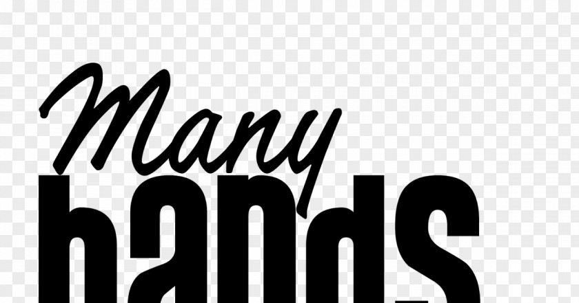 Many Hands Logo Brand White Font PNG