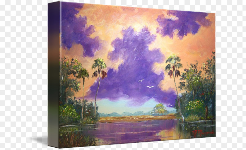 Painting Watercolor Gallery Wrap Acrylic Paint Canvas PNG