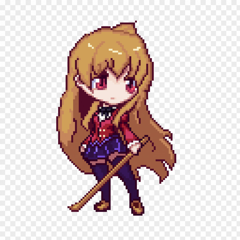 Pixel Art Taiga Aisaka Toradora! PNG