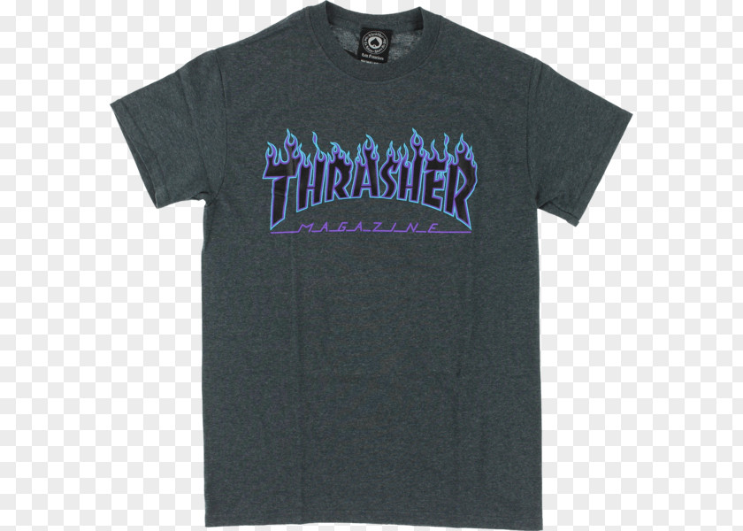 T-shirt Thrasher Sleeve Flame Magazine PNG