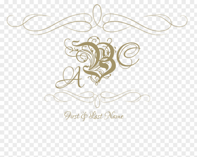 Wedding Logo Invitation Monogram Font PNG