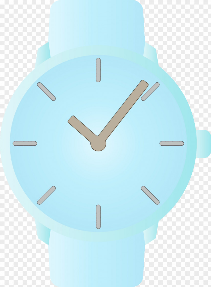 Analog Watch Blue White Turquoise PNG