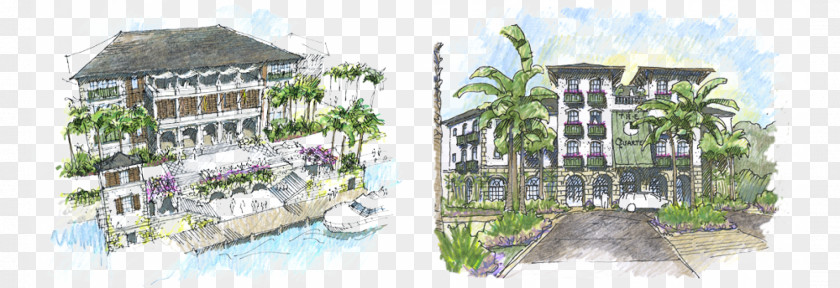 Hotel Boutique Resort Architectural Drawing PNG