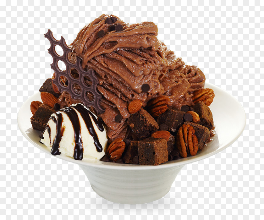 Ice Cream Chocolate Brownie Flavor PNG