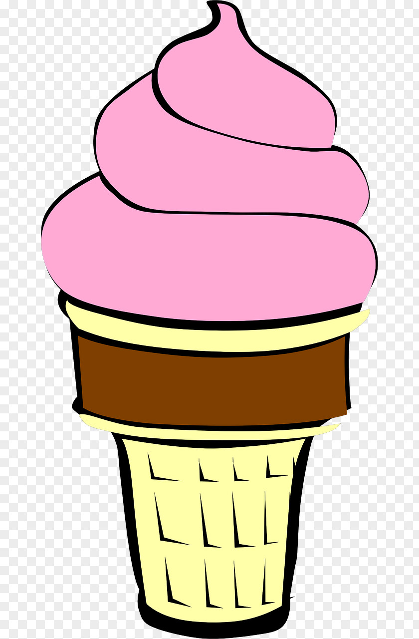 Ice Cream Cone Cones Strawberry Chocolate PNG