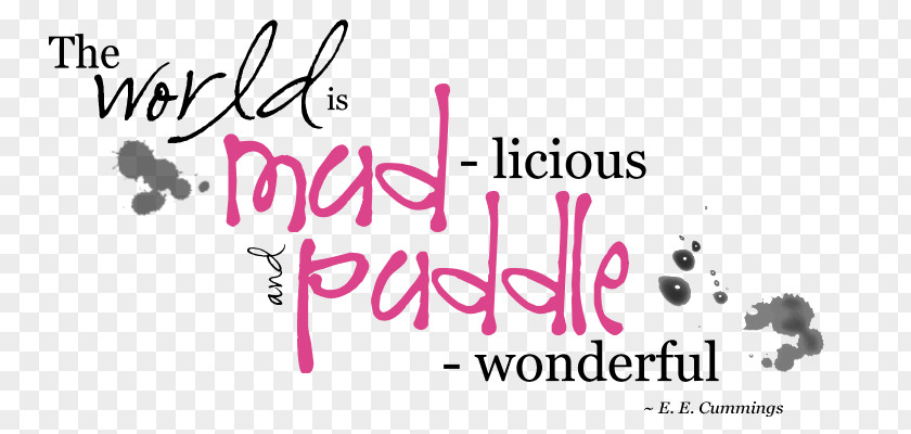 Muddy Puddles Logo Brand Pink M Line Font PNG