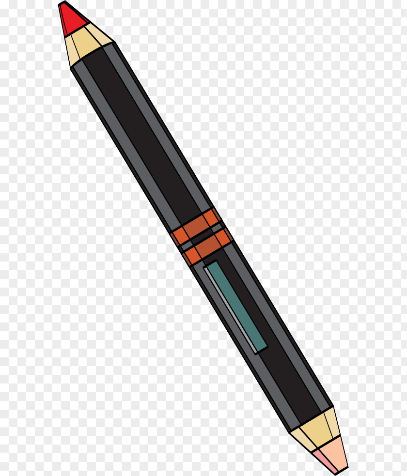 Cartoon Double Color Cosmetic Pen Ballpoint Pencil Drawing PNG