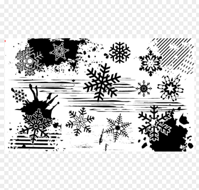 Creative Embellishment Snowflake Grunge Paper Rubber Stamp Art PNG