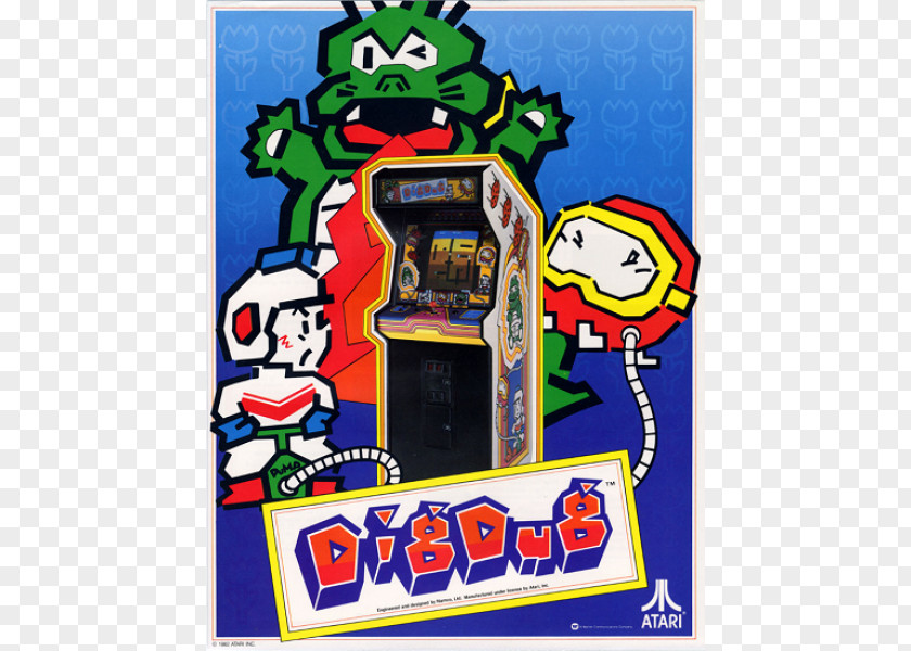 Dig Dug Galaga Arcade Game Video Space Invaders PNG