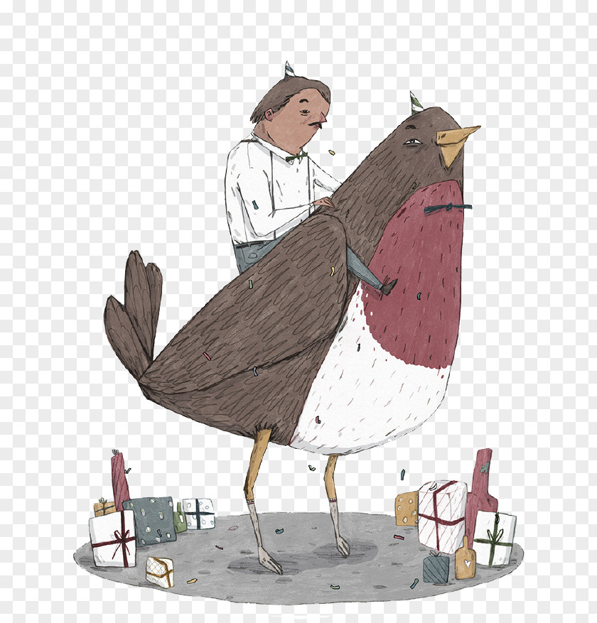 Riding Bird Man Big Chicken Download PNG