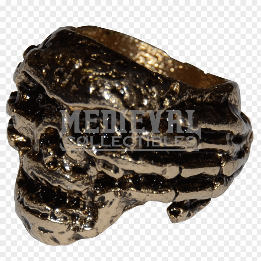 Hand-painted Skull Ring Gold Jewellery Skeleton PNG