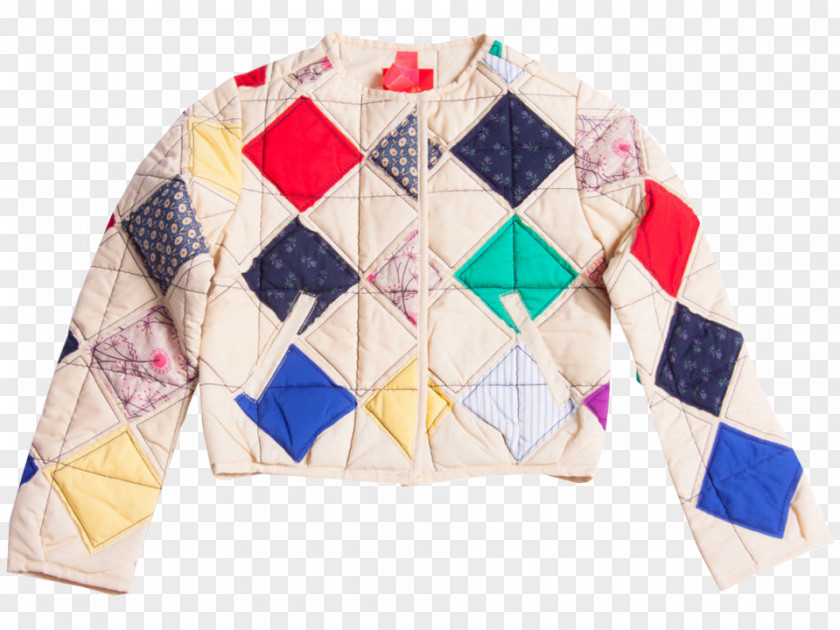 Ligth Patchwork Quilt Jacket Sleeve Textile PNG
