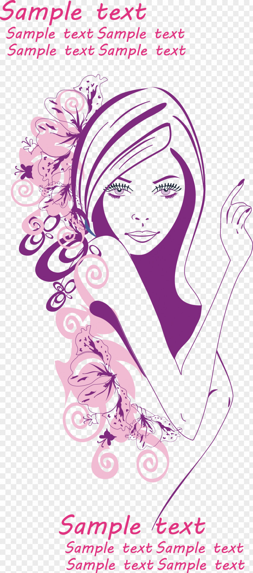 Women Shopping Vector Promotional Labels Euclidean Art Woman PNG