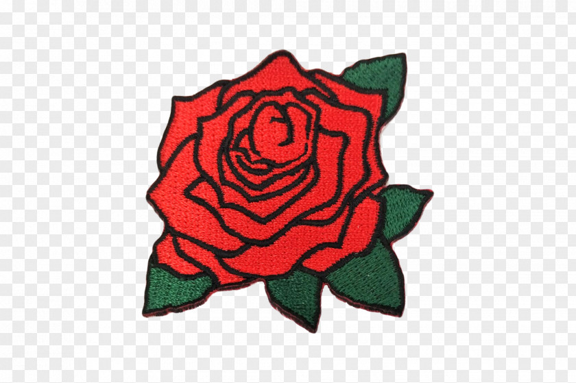Red Rose Decorative Embroidered Patch Iron-on PNG