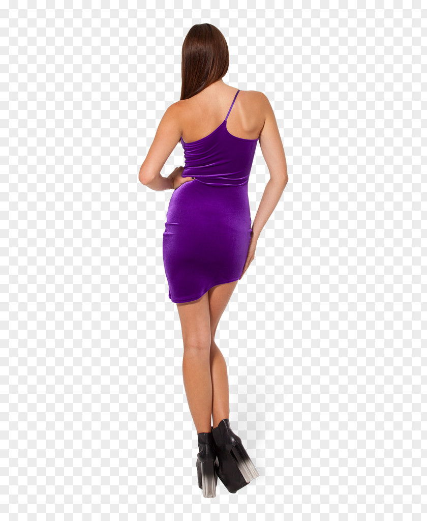 Purple Frock Cocktail Dress Velvet Clothing Shoulder PNG