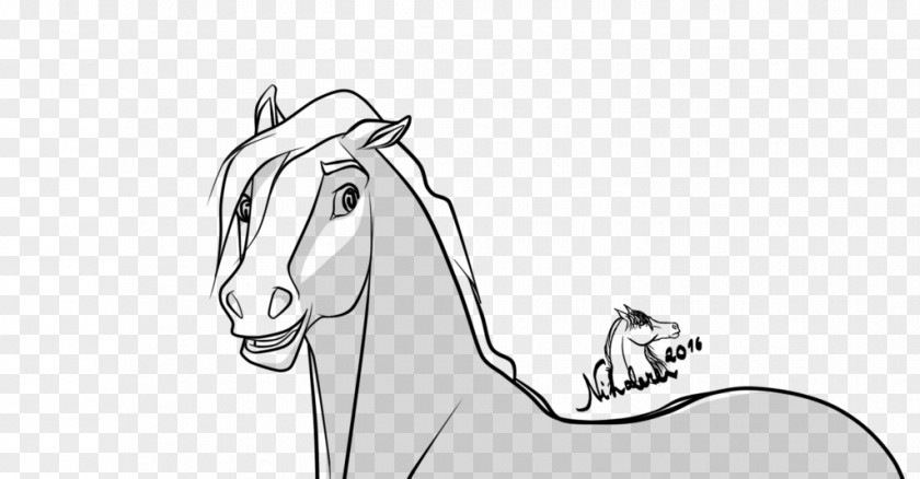 Sprit Pony Bridle Mustang Howrse Sketch PNG