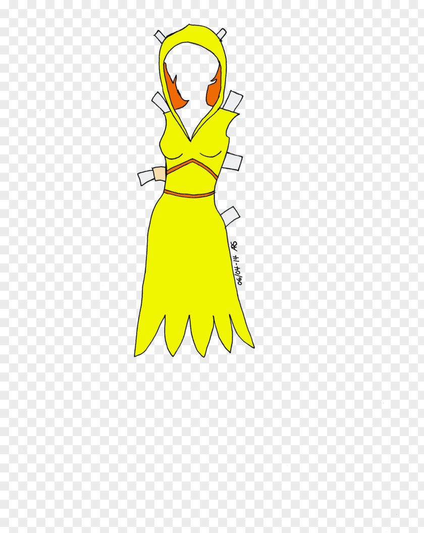 Yellow Dress Imaginaerum Line Art Clip PNG