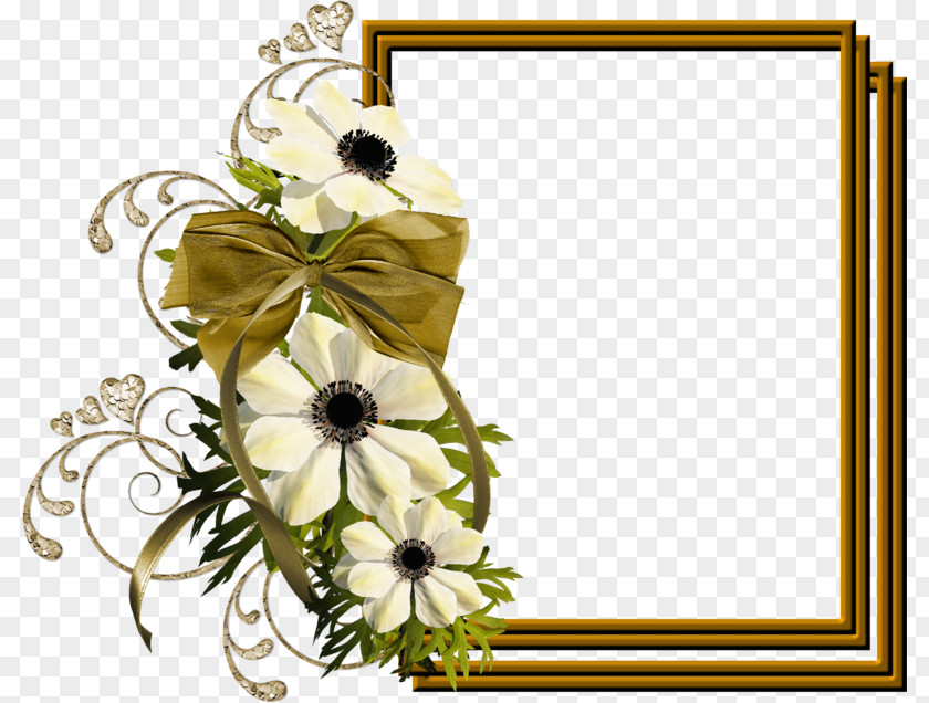 Computer Cluster Floral Design Picture Frames PNG