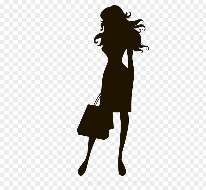 Fashion Girl PNG , Black silhouette of a woman clipart PNG
