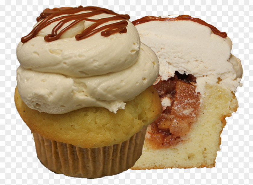 Ice Cream Caramel Apple Cupcake Muffin PNG