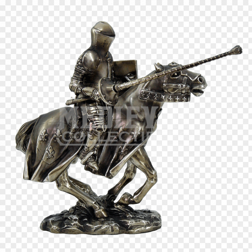 Knight Equestrian Statue Middle Ages Bronze Sculpture PNG