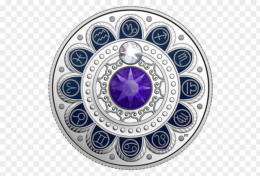 Coin Zodiac Astrological Sign Silver Aquarius PNG