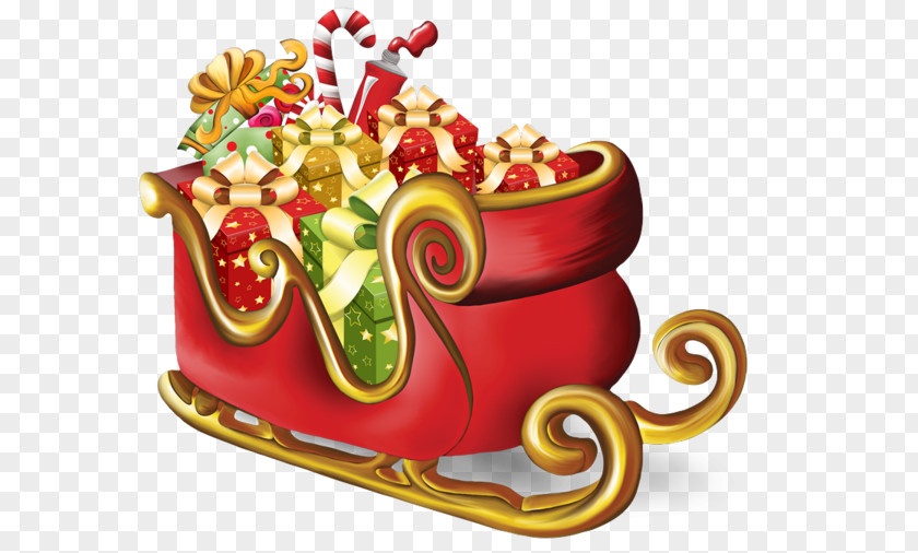 Santa Claus Ded Moroz Sled Clip Art PNG