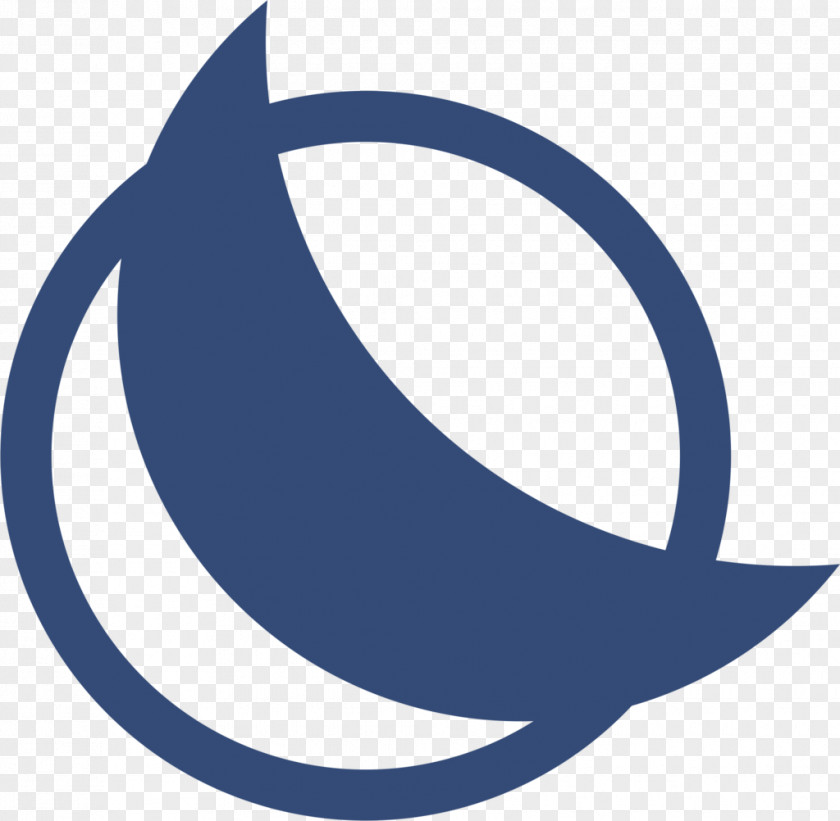 Blue Half Moon Logo Symbol Full PNG