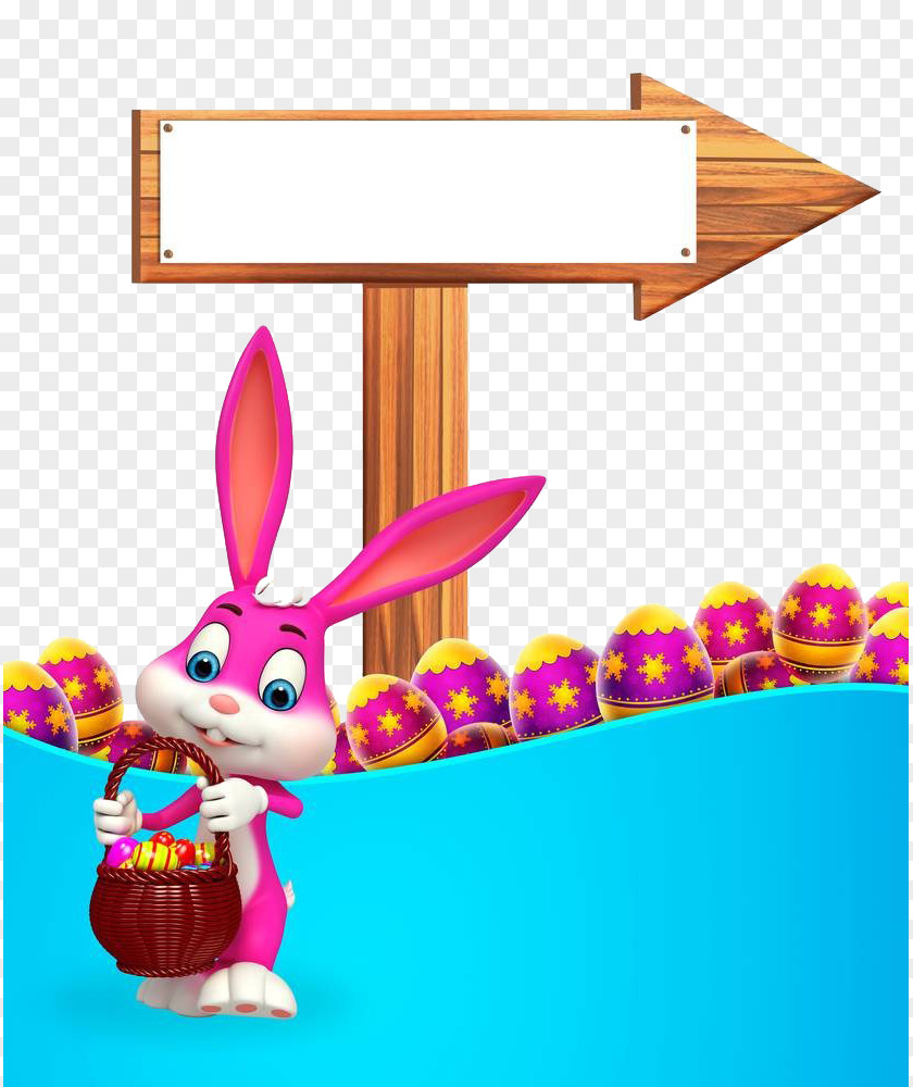 Bunny Basket Easter Arrow Stock Photography Illustration PNG
