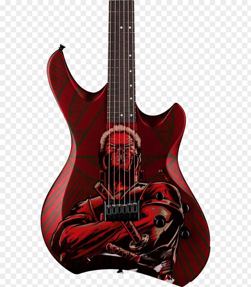 Hand Painted Variax Electric Guitar Line 6 Musical Instruments PNG