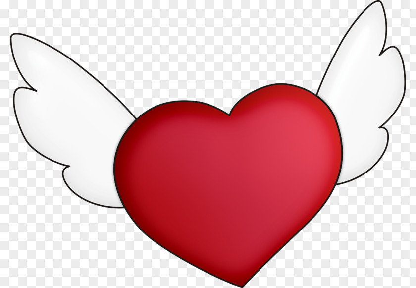Red Love Angel Heart PNG