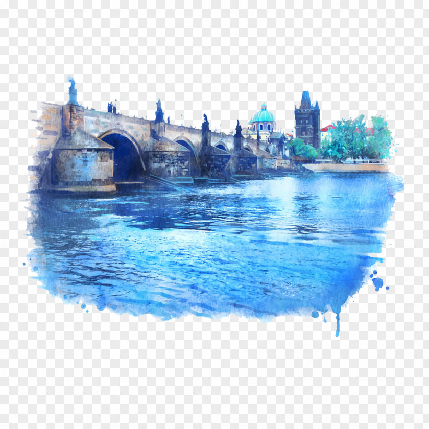 Lake Charles Bridge Stock Illustration PNG