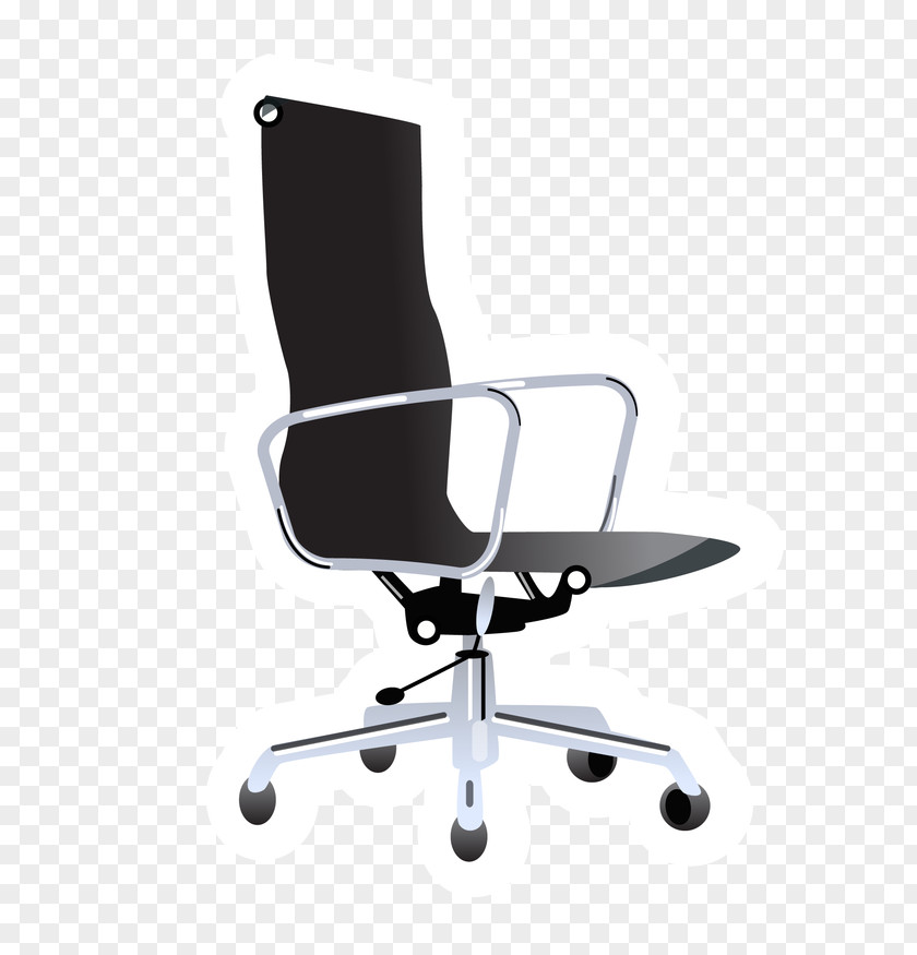 Vector Black Office Chair Furniture Clip Art PNG