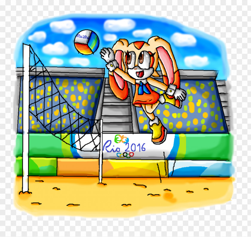 Volleyball Cream The Rabbit Mario & Sonic At Rio 2016 Olympic Games Art PNG
