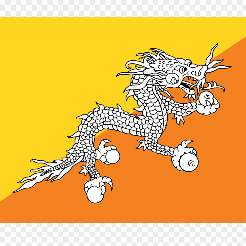 Flag Of Bhutan Flags And Capitals Map PNG