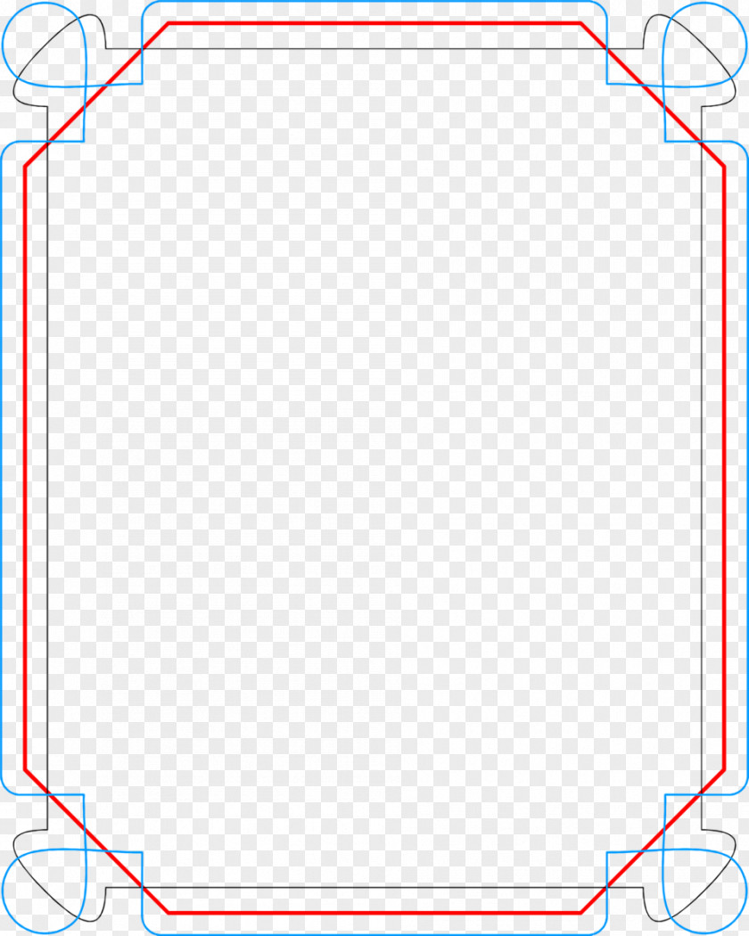 Free Blue Borders And Frames Area Angle Pattern PNG