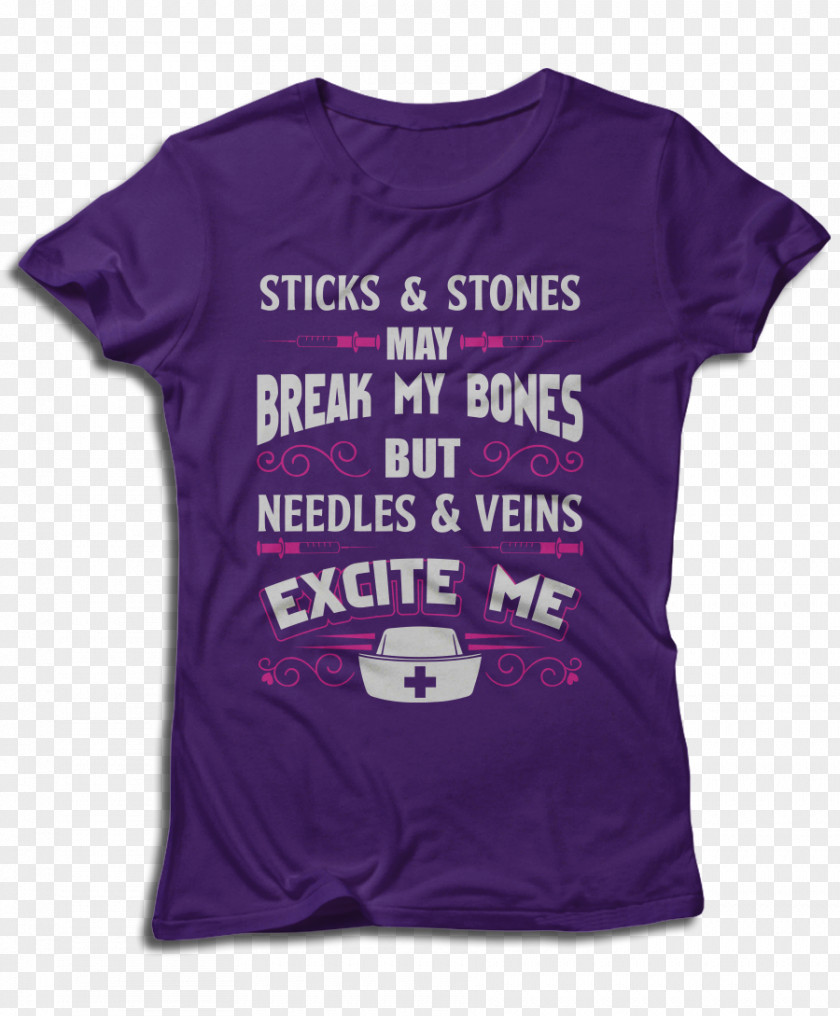 Sticks Stones T-shirt Sleeve Purple College PNG