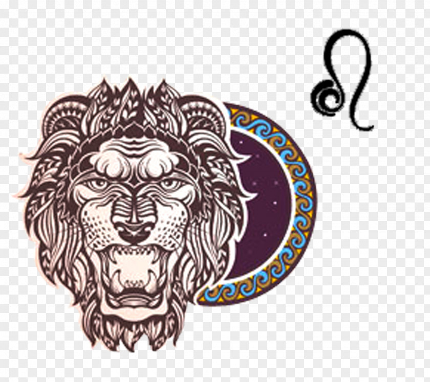 Zodiac Theme Illustration Of Creative Leo Capricorn Aquarius Fixed Sign PNG