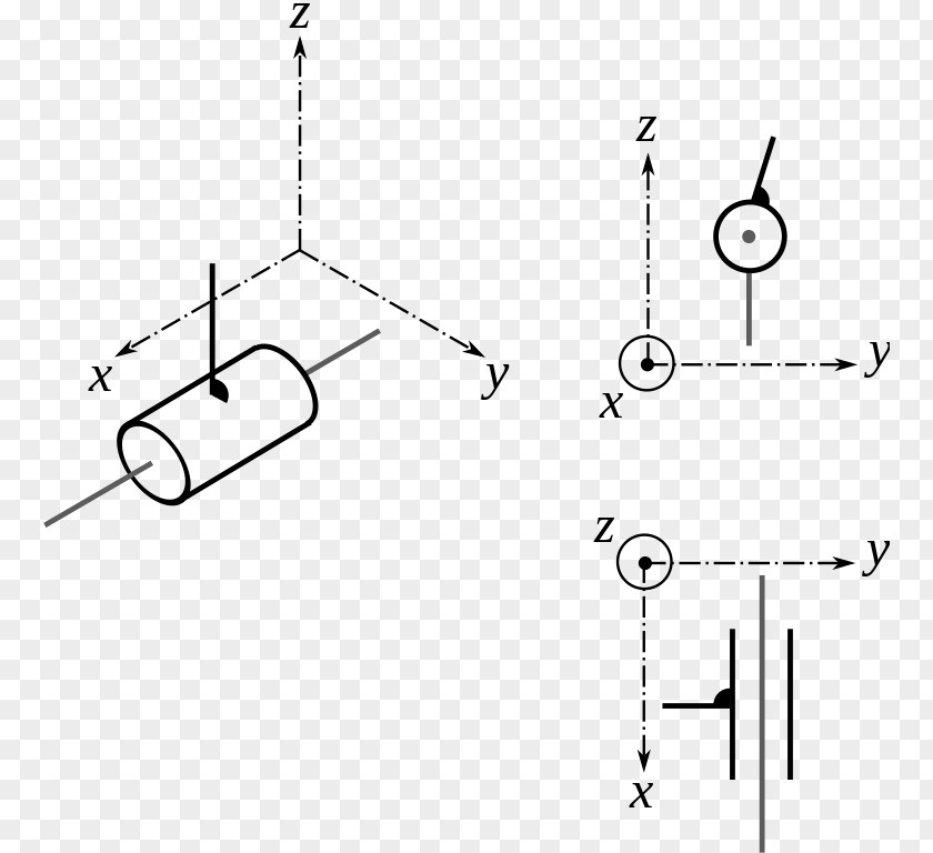 Cylindrical Linkage Mechanics Symbol Scientific Modelling Liaison PNG