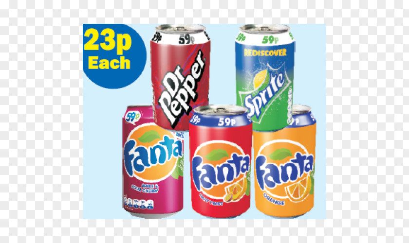 Fanta Fizzy Drinks Apple Aluminum Can PNG